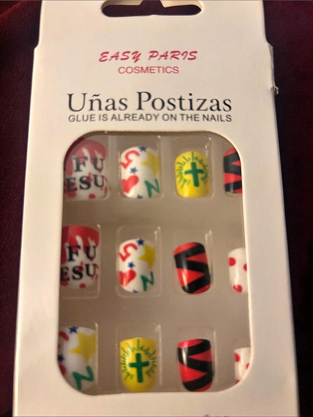 Easy Paris Uñas Postizas Multicolor Press-On Nails NWT